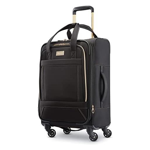 American Tourister belle voyage expandable softside luggage with spinner wheels, nero (nero) - 92427-1041