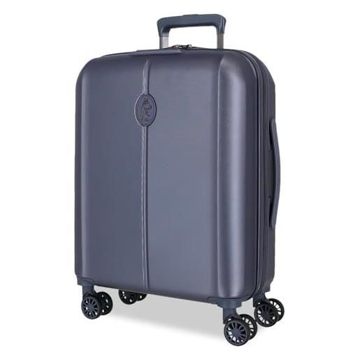 El Potro vera valigia da cabina blu 40 x 55 x 20 cm rigida abs chiusura tsa 37l 2,82 kg 4 ruote doppie bagaglio a mano, blu, valigia cabina