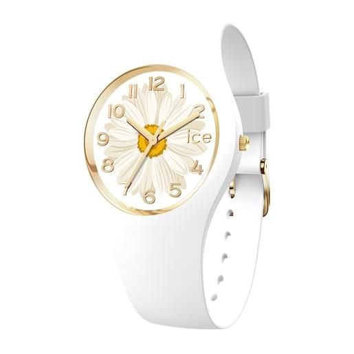 Ice-watch - ice flower sunlight daisy - orologio bianco da donna con cinturino in silicone - 021739 (small +)