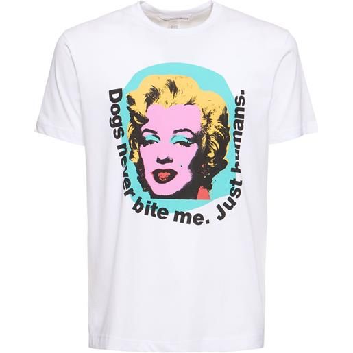 COMME DES GARÇONS SHIRT t-shirt andy warhol in cotone stampato