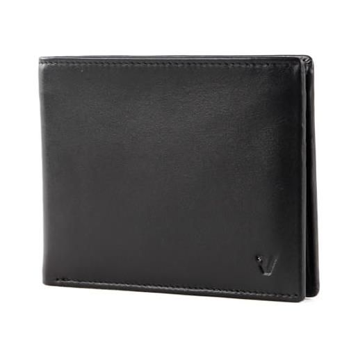 Roncato pascal portafoglio, nero in vera pelle, misura: 13 x 9.5 x 1.5