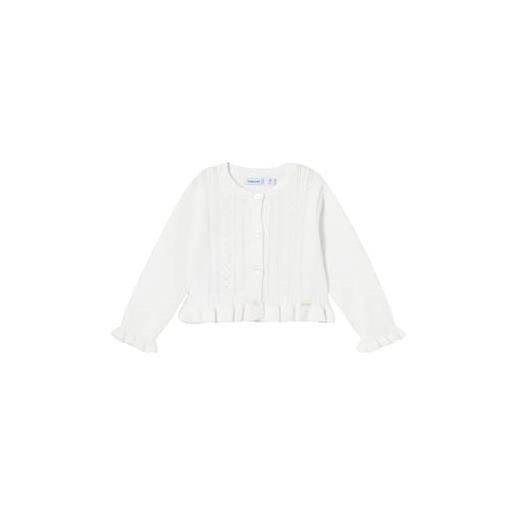 Mayoral giacchino corto maglia per bimba bianco 24 mesi (92cm)