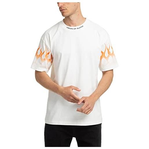 Vision of Super flames t-shirt uomo off white xs