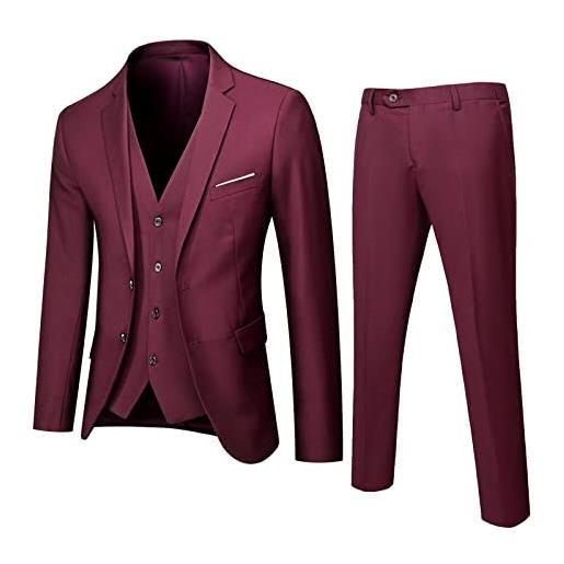 Generic 2023 nuovo stile y2-- vestito da uomo slim 3 pezzi vestito da festa di nozze aziendale giacca gilet e pantaloni slipper boy, blu, l