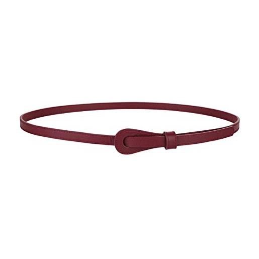 FGHOMEYWXC 1 cintura da donna annodata a cintura sottile annodata in pelle bovina-vino rosso_110cm