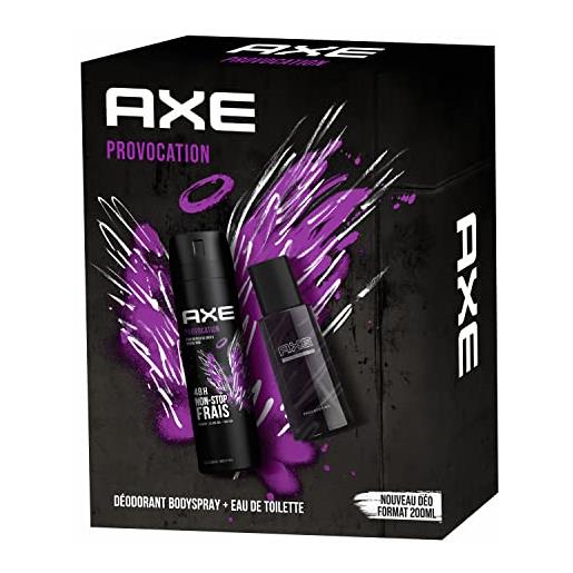 Axe provocation - confezione regalo uomo, deodorant uomo 150ml ed eau de toilette uomo 100ml