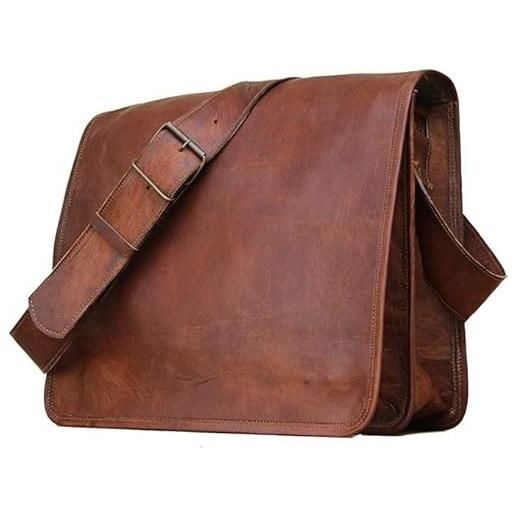 american blue borsa ventiquattrore in pelle da uomo, borsa messenger in pelle, borsa per laptop in pelle, borsa a tracolla in pelle da 15 pollici