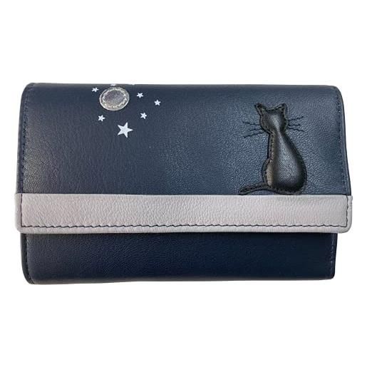 Mala Leather mala - borsa a portafoglio in pelle morbida midnight, colore: nero