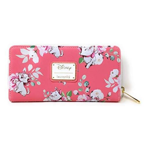 Loungefly x disney marie pink floral aop wallet