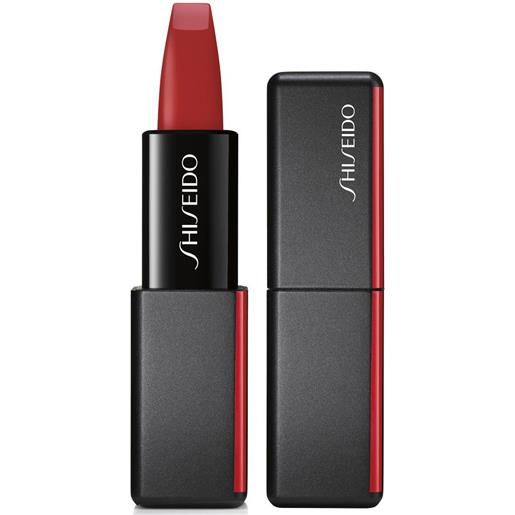 Shiseido modern. Matte powder lipstick 514 hyper red