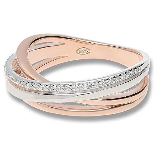 GioiaPura anello da donna gioiello in argento 925 arricchito da zirconi. Anello con soggetto a forma di fascia. Dimensioni gioiello: 12. La referenza è ins040an013-12
