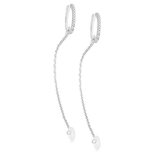 GioiaPura orecchini per airpods da donna di GioiaPura. Gioiello realizzato in argento rodiato con zirconi bianchi. Dimensioni zirconi: 1.0 mm 38. La referenza è ins029or114rhwh