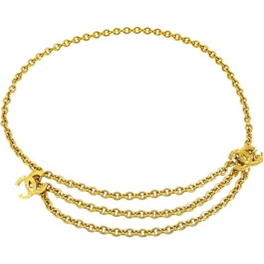 CHANEL Pre-Owned - cintura a catena cc anni '90-'00 - donna - placcatura in oro - taglia unica