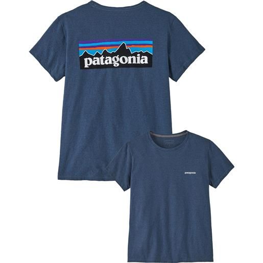 Patagonia - t-shirt in cotone riciclato - w's p-6 logo responsibili-tee utility blue per donne in cotone - taglia xs, s, m, l