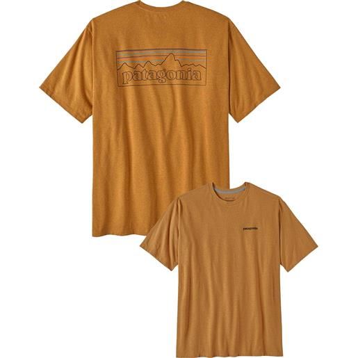 Patagonia - t-shirt in cotone riciclato - m's p-6 logo responsibili-tee golden caramel per uomo in cotone - taglia s, m, l, xl, xxl - marrone