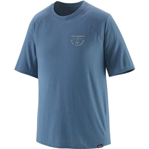 Patagonia - t-shirt traspirante - m's cap cool trail graphic shirt utility blue per uomo - taglia s, m, l, xl, xxl