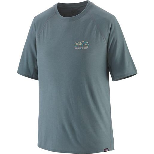 Patagonia - t-shirt traspirante - m's cap cool trail graphic shirt nouveau green per uomo - taglia s, m, l, xl, xxl - verde