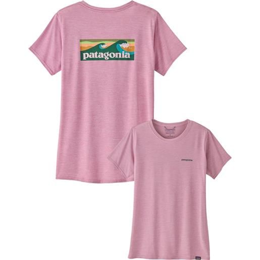 Patagonia - t-shirt traspirante - w's cap cool daily graphic shirt milkweed mauve x-dye per donne - taglia xs, s, m, l - rosa