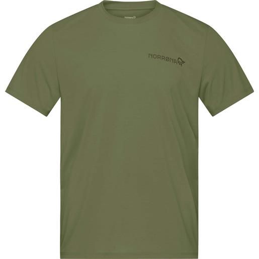 Norrona - t-shirt da trekking a maniche corte - femund tech t-shirt m's loden green per uomo in poliestere riciclato - taglia s, m, l, xl - kaki