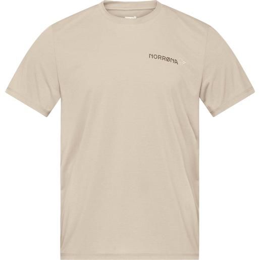 Norrona - t-shirt da trekking a maniche corte - femund tech t-shirt m's oatmeal per uomo in poliestere riciclato - taglia s, m, l, xl - beige