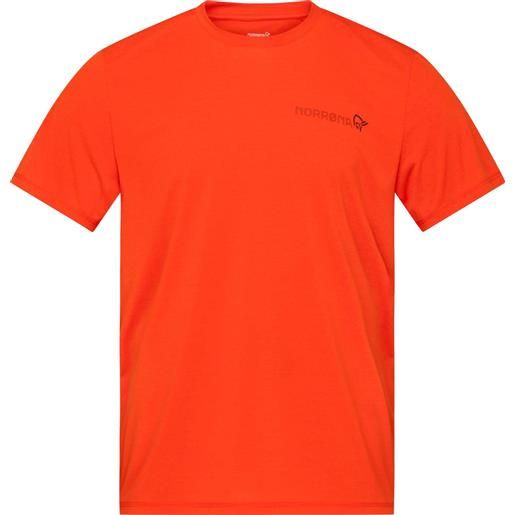 Norrona - t-shirt da trekking a maniche corte - femund tech t-shirt m's pureed pumpkin per uomo in poliestere riciclato - taglia s, m, l, xl - arancione