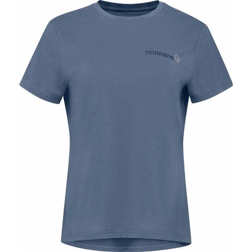 Norrona - maglietta da trekking a maniche corte - femund tech t-shirt w's vintage indigo blue per donne in poliestere riciclato - taglia xs, s, m - blu