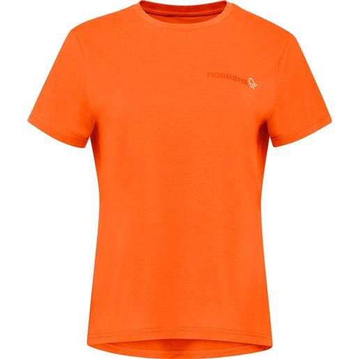 Norrona - maglietta da trekking a maniche corte - femund tech t-shirt w's orange alert per donne in poliestere riciclato - taglia xs, s, m, l - arancione