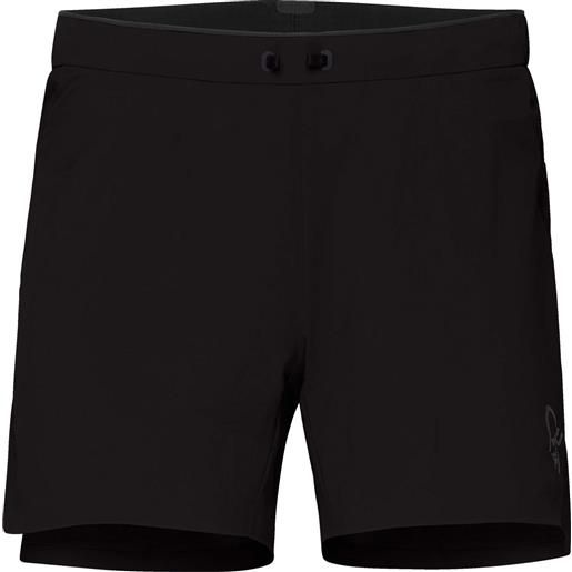 Norrona - shorts leggeri e traspiranti - senja flex1 5'' shorts m's caviar black per uomo - taglia s, m, l, xl - nero