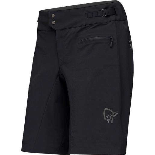 Norrona - shorts da mtb - fjora flex1 light shorts w's caviar black per donne in softshell - taglia xs, s, m, l - nero