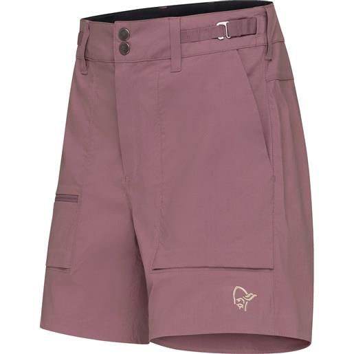 Norrona - shorts da trekking - femund light cotton shorts w's grape shake per donne in cotone - taglia xs, s, m, l - rosa
