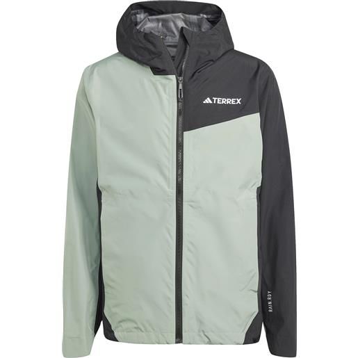 Adidas - giacca da trekking - multi 2.5l rain jacket silgrn/black per uomo in pelle - taglia s, m, l, xl - verde