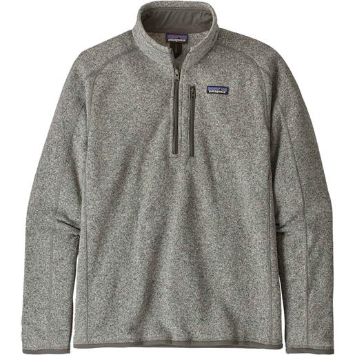 Patagonia - pile leggero con zip a 1/4 - m's better sweater 1/4 zip stonewash per uomo in poliestere riciclato - taglia s, m, l, xl, xxl - grigio