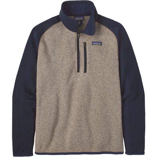 Patagonia - pile 1/4 zip leggero - m's better sweater 1/4 zip oar tan per uomo - taglia s, m, l, xl, xxl - blu navy