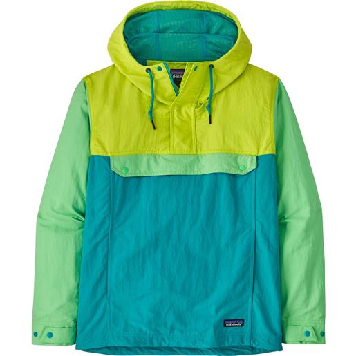 Patagonia - giacca a vento idrorepellente - m's isthmus anorak subtidal blue per uomo in nylon - taglia s, m, l, xl - verde