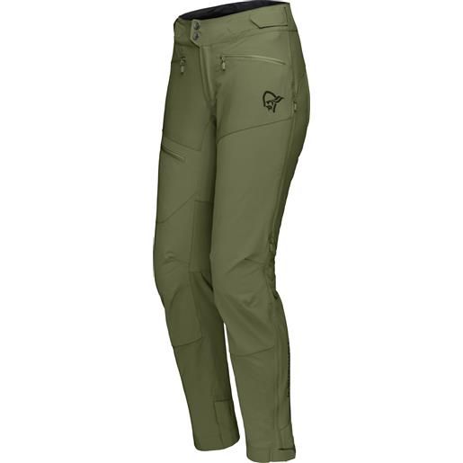 Norrona - pantaloni softshell da mtb - fjora flex1 pants w's loden green per donne in softshell - taglia xs, s, m, l - kaki