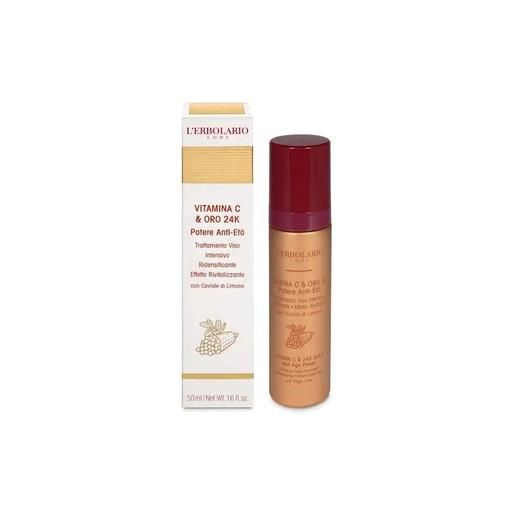 L'Erbolario - trattamento viso vitamina c e oro 24k flacone 50 ml