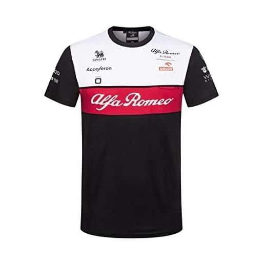 Alfa Romeo Racing f1 2022 team t-shirt uomo, nero, s (m400214124)