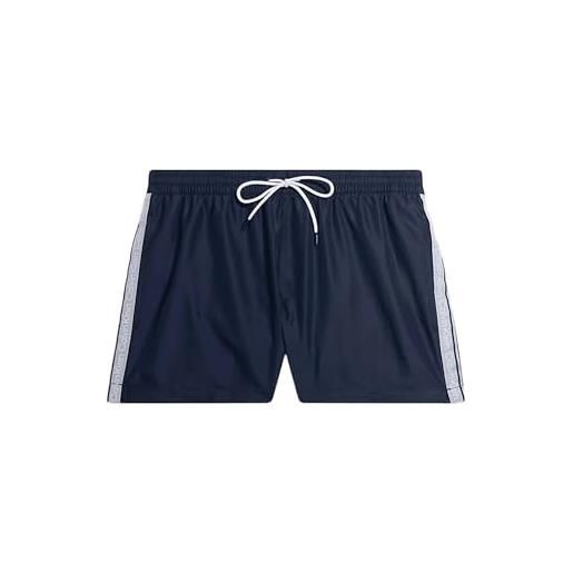 Calvin Klein pantaloncino da bagno uomo short drawstring lungo, blu (navy iris), l