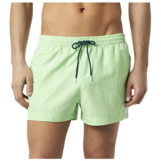 Calvin Klein pantaloncino da bagno uomo short drawstring lungo, verde (lime mist), s
