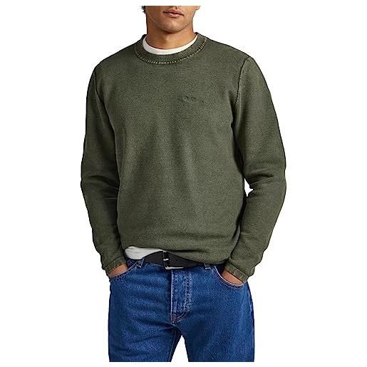 Pepe Jeans silvertown, maglione uomo, verde (olive), xl
