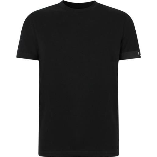 DSQUARED2 t-shirt nera con logo bianco per uomo