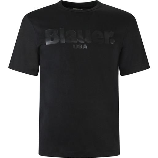 BLAUER t-shirt nera con logo per uomo
