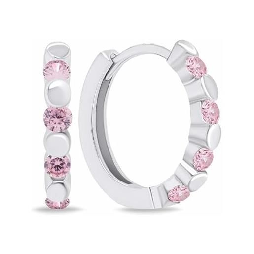 Brilio anello stylish silver rings with pink zircons ea676wp sbs2530 marca, estándar, metallo, nessuna pietra preziosa