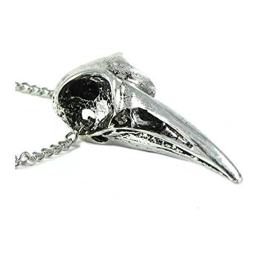 Serebra Jewelry corvo cranio pendente con collana | lega di alta qualità | by