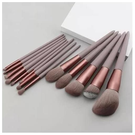 Generic 13 pieces makeup brush sets with bag, soft fluffy synthetic professional makeup brushe sets for cosmetics foundation blush powder eyeshadow blending makeup brush beauty tool (nude sets)