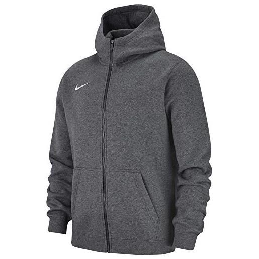 Nike club19 full-zip, felpa con cappuccio unisex bambini, grigio (grey), s