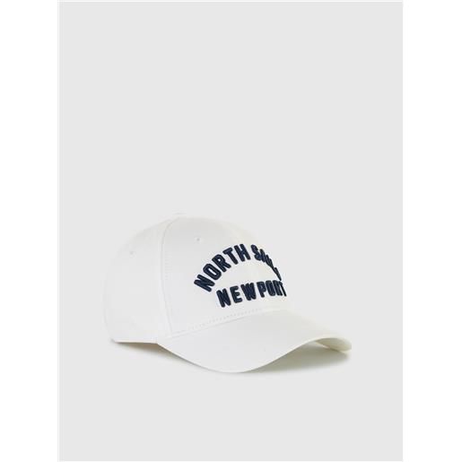 North Sails - cappello da baseball con ricamo, white