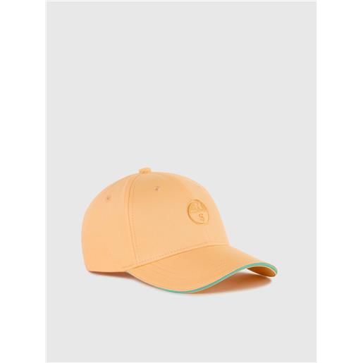 North Sails - cappello da baseball con piping, tangerine