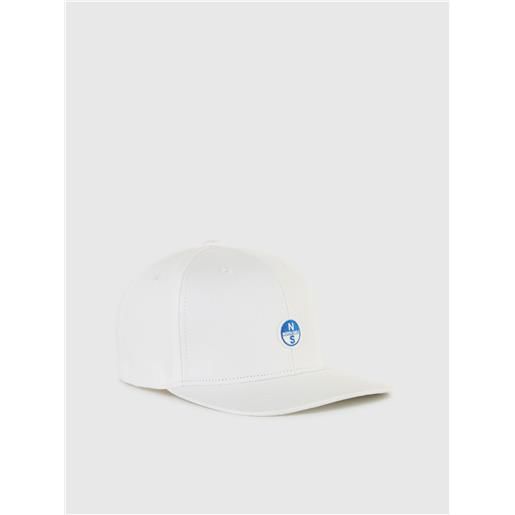 North Sails - cappello da baseball con logo, marshmallow