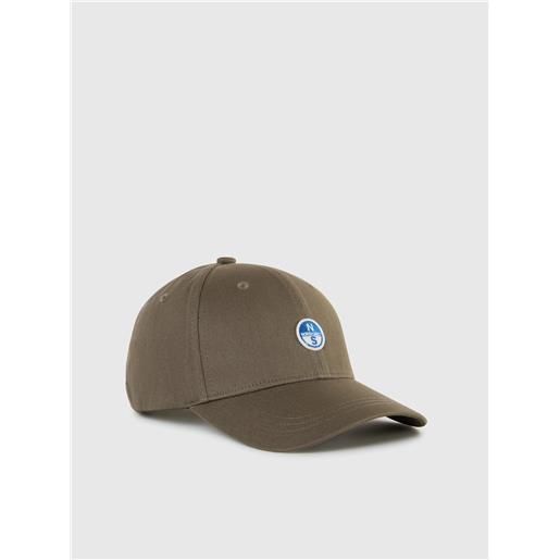 North Sails - cappello da baseball con logo, dusty olive